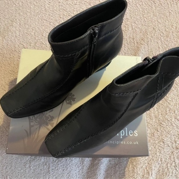 Principles Elegant Black Heeled Boots - Picture 2 of 5